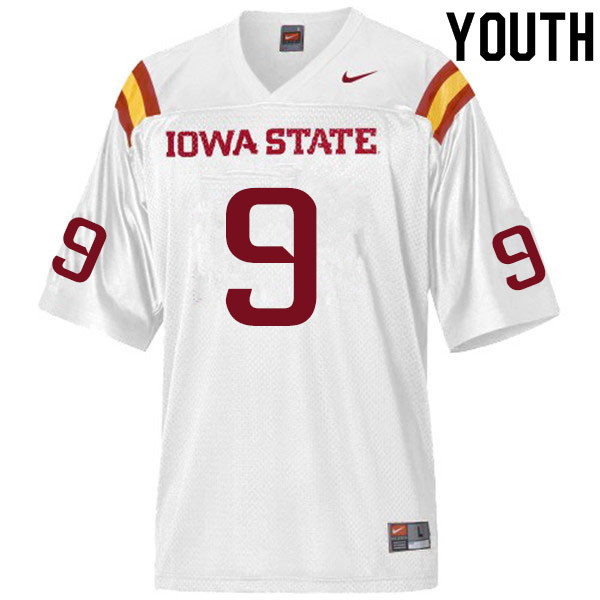 Youth #9 Will McDonald Iowa State Cyclones College Football Jerseys Sale-White